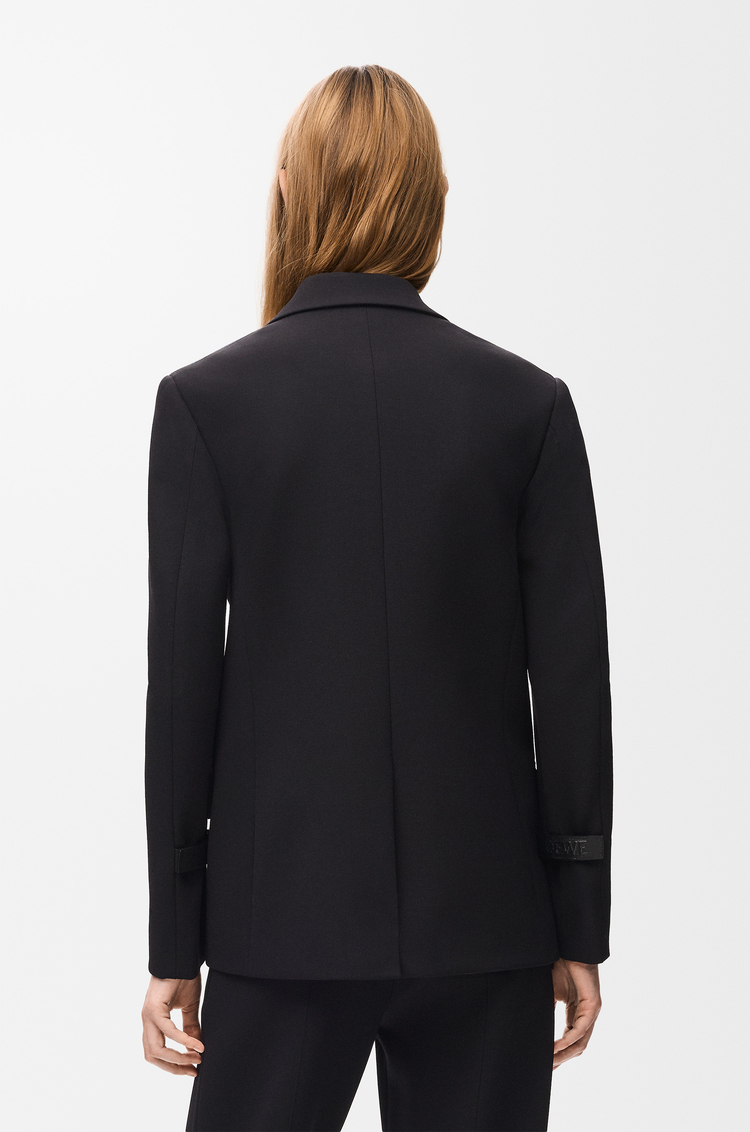 LOEWE Chaqueta en mezcla de lana elástica Negro
