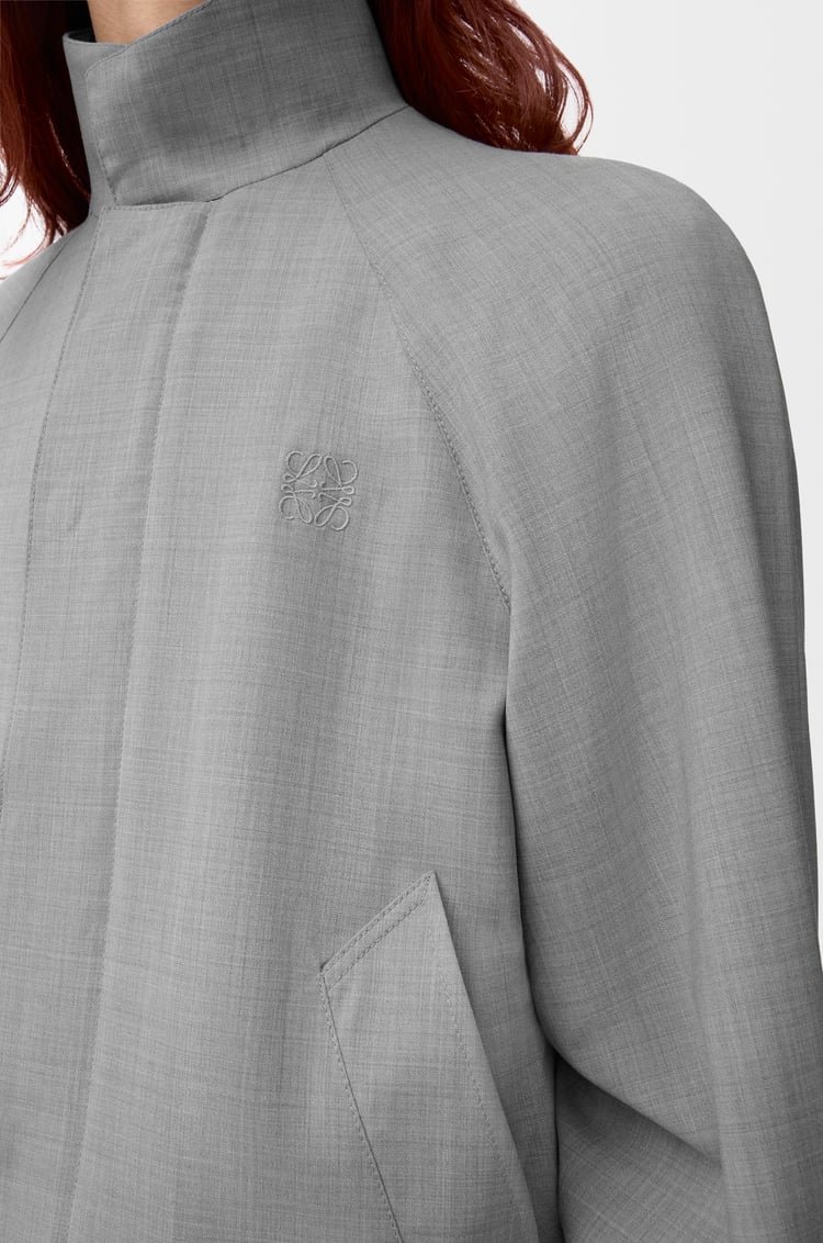LOEWE Zip-up jacket in wool Light Grey