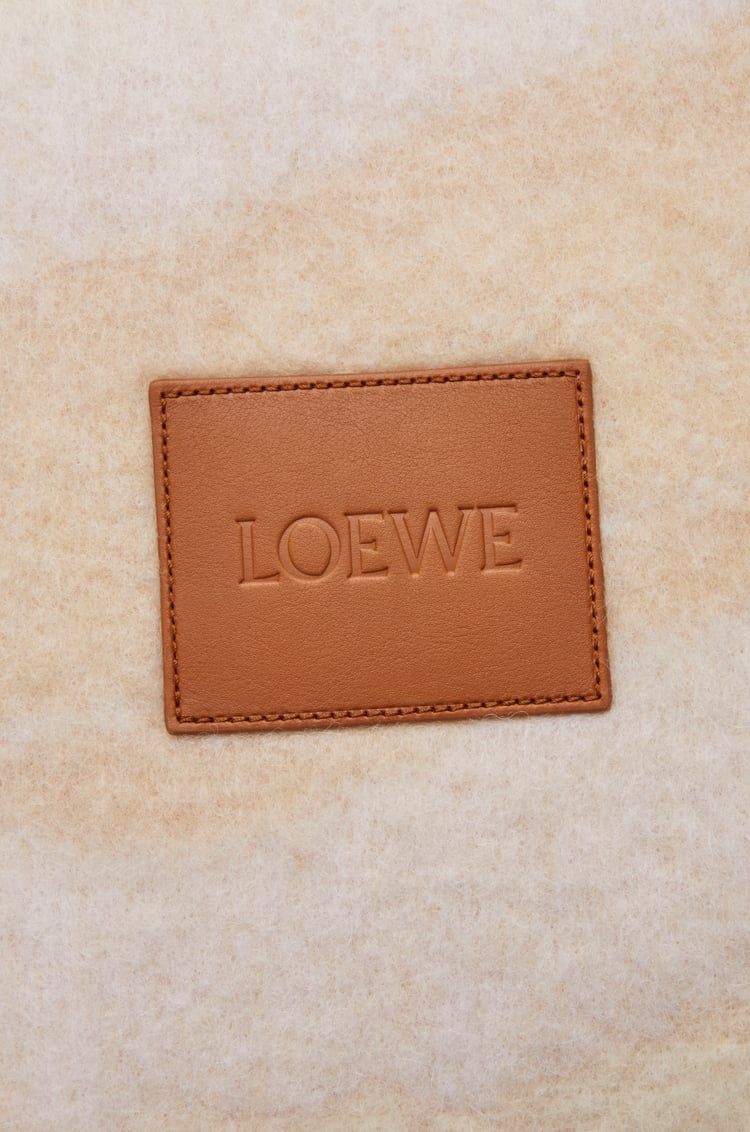 LOEWE Cushion in alpaca and wool blend Light Beige/Multicolor