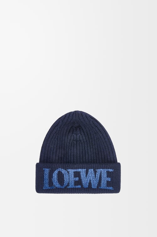 LOEWE Gorro LOEWE en lana Azul Marino plp_rd