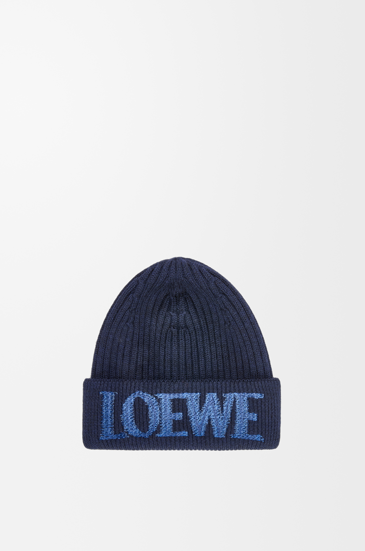 LOEWE ロエベ ビーニー（ウール） ネイビーブルー