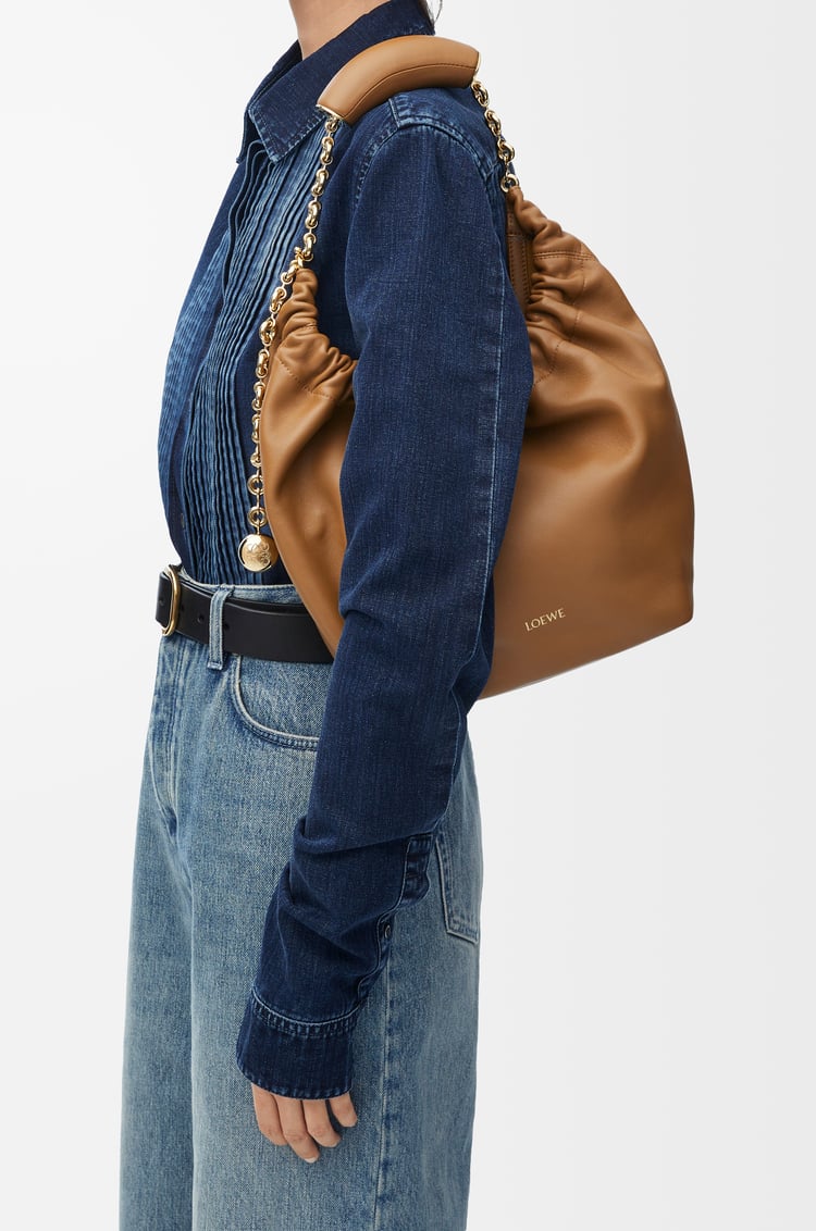 LOEWE Small Squeeze bag in mellow nappa lambskin Oak
