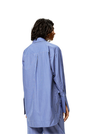 LOEWE Camisa larga en algodón de rayas Azul/Blanco plp_rd