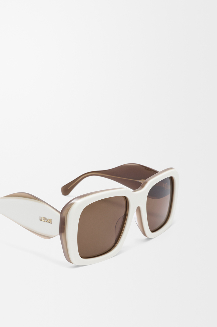 LOEWE Sierra 方形太阳镜 白色