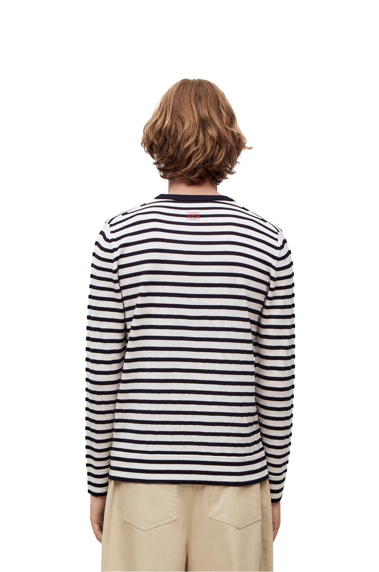 LOEWE Striped sweater in wool Navy/White