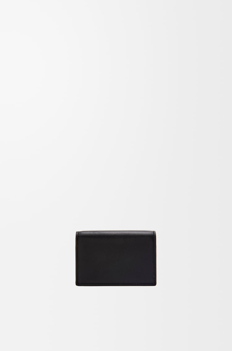 LOEWE Slim bifold cardholder in shiny nappa calfskin Black/Dark Khaki