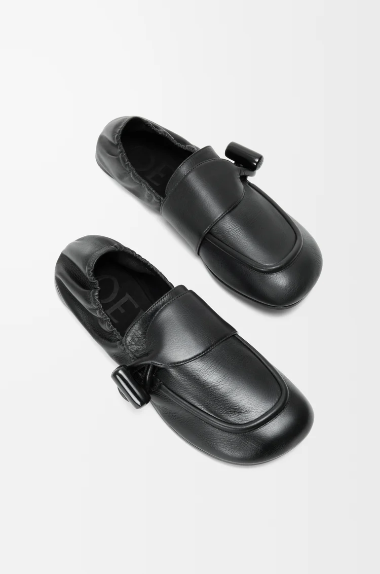 LOEWE Toggle loafer in shiny smooth calfskin Black