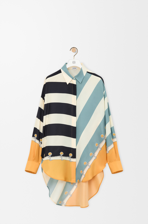 LOEWE Shirt in silk Orange/Multicolor