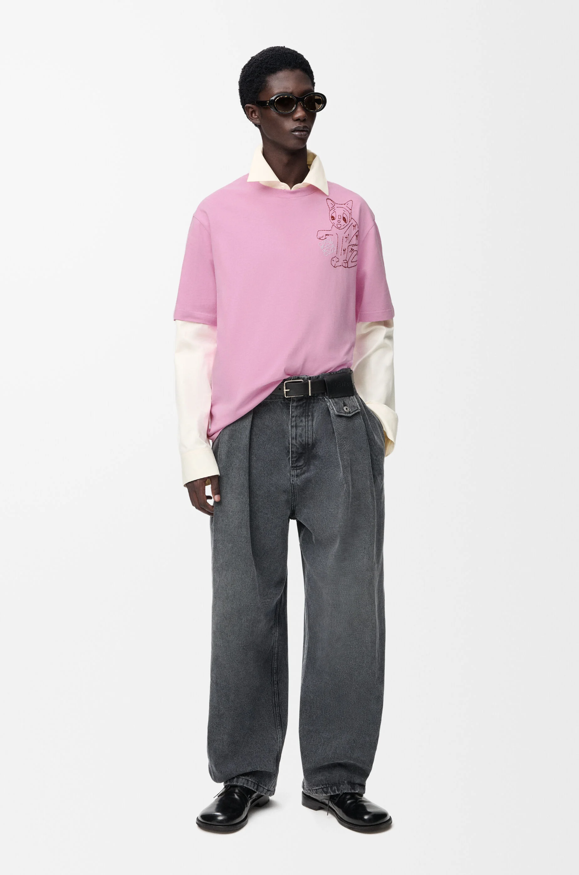 ルーズフィット Tシャツ（コットン） ピンク - LOEWE