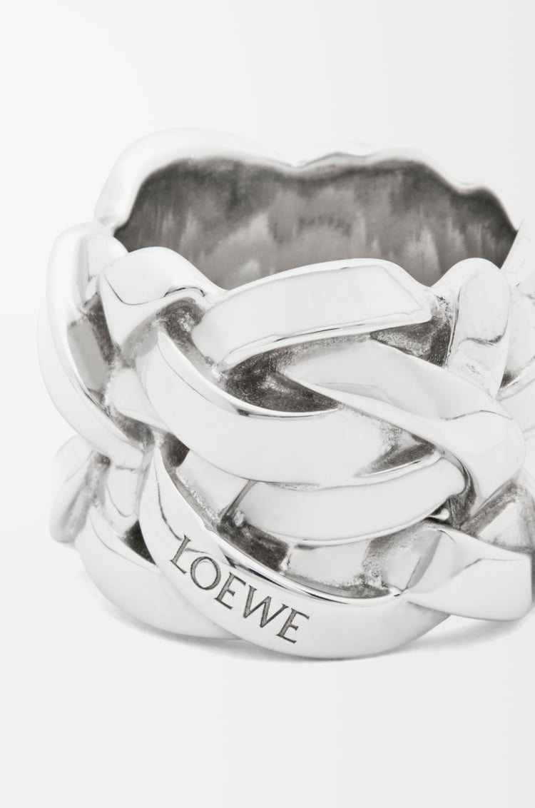 LOEWE Nest ring in sterling silver and enamel Silver/White