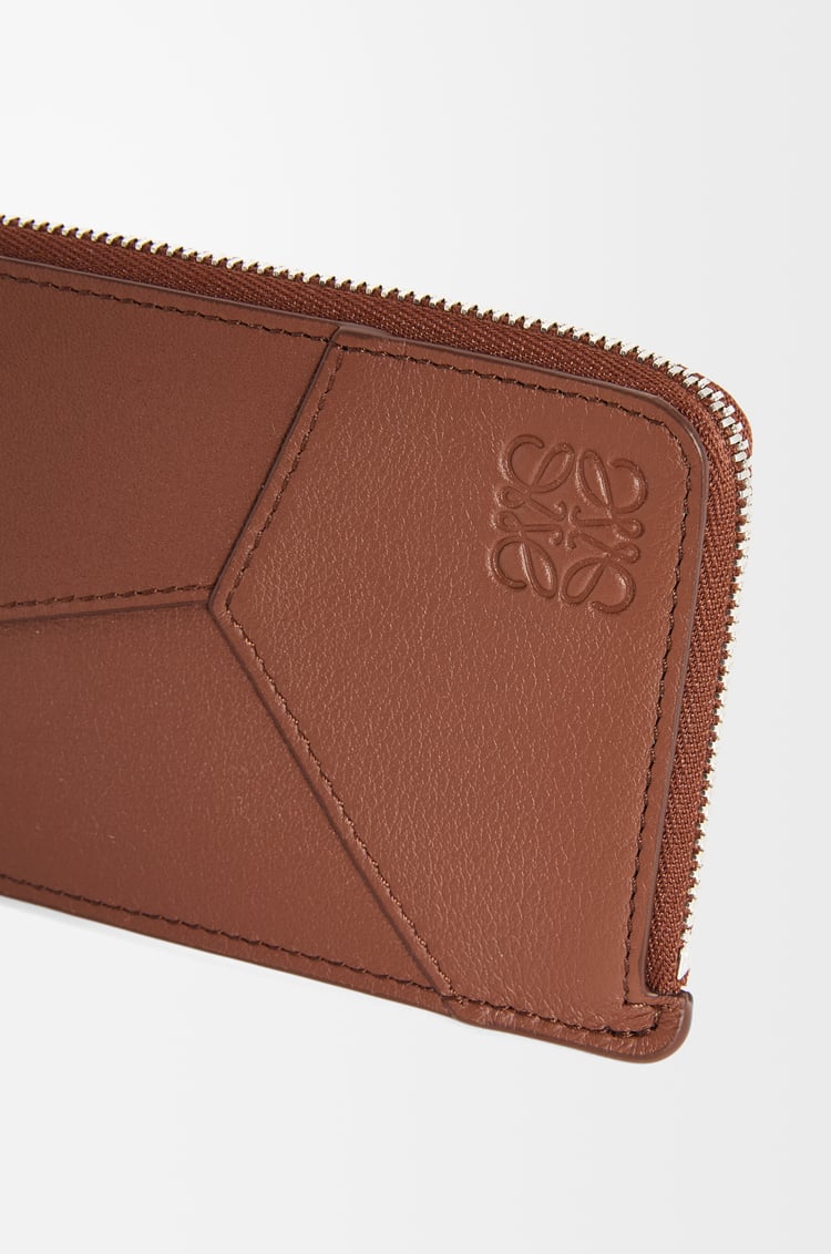 LOEWE Puzzle long coin cardholder in classic calfskin Brownie
