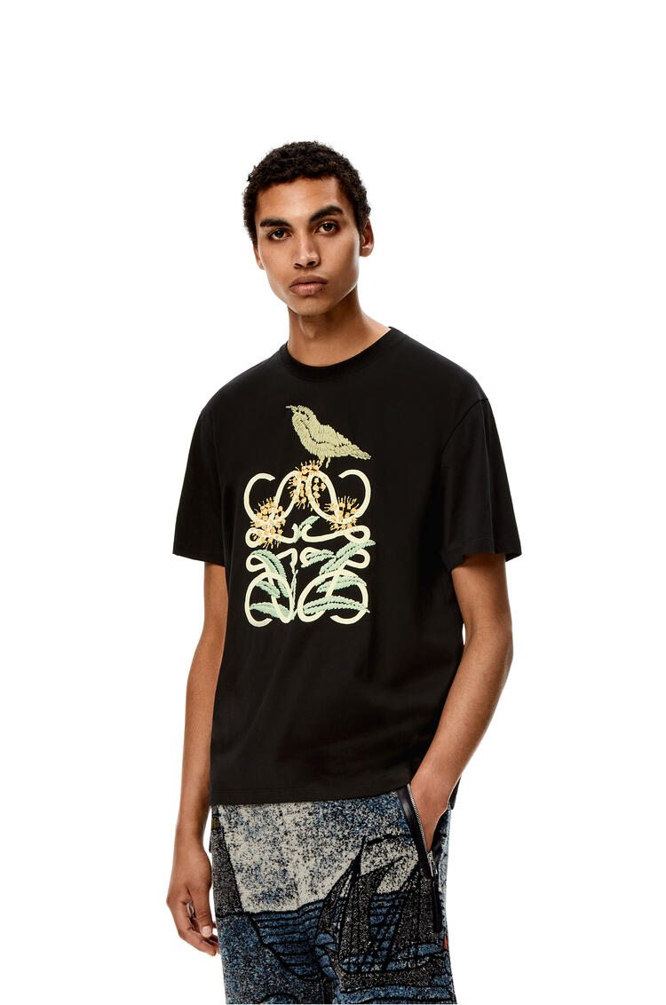 LOEWE Camiseta en algodón Herbarium Anagram Negro/Multicolor pdp_rd