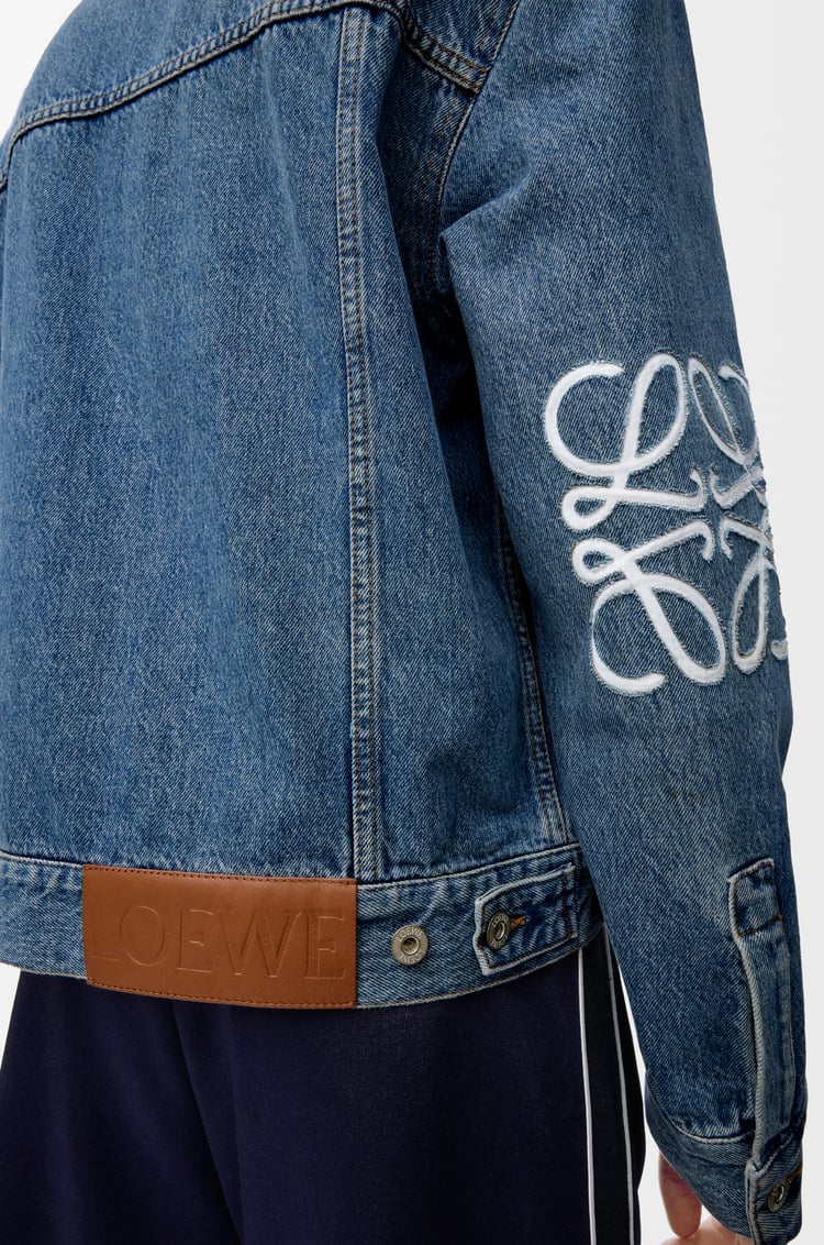 LOEWE Anagram jacket in denim Mid Blue Denim