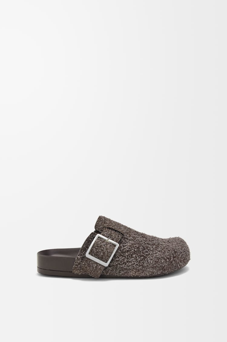 LOEWE Mule Ease Buckle en ante Marrón Oscuro