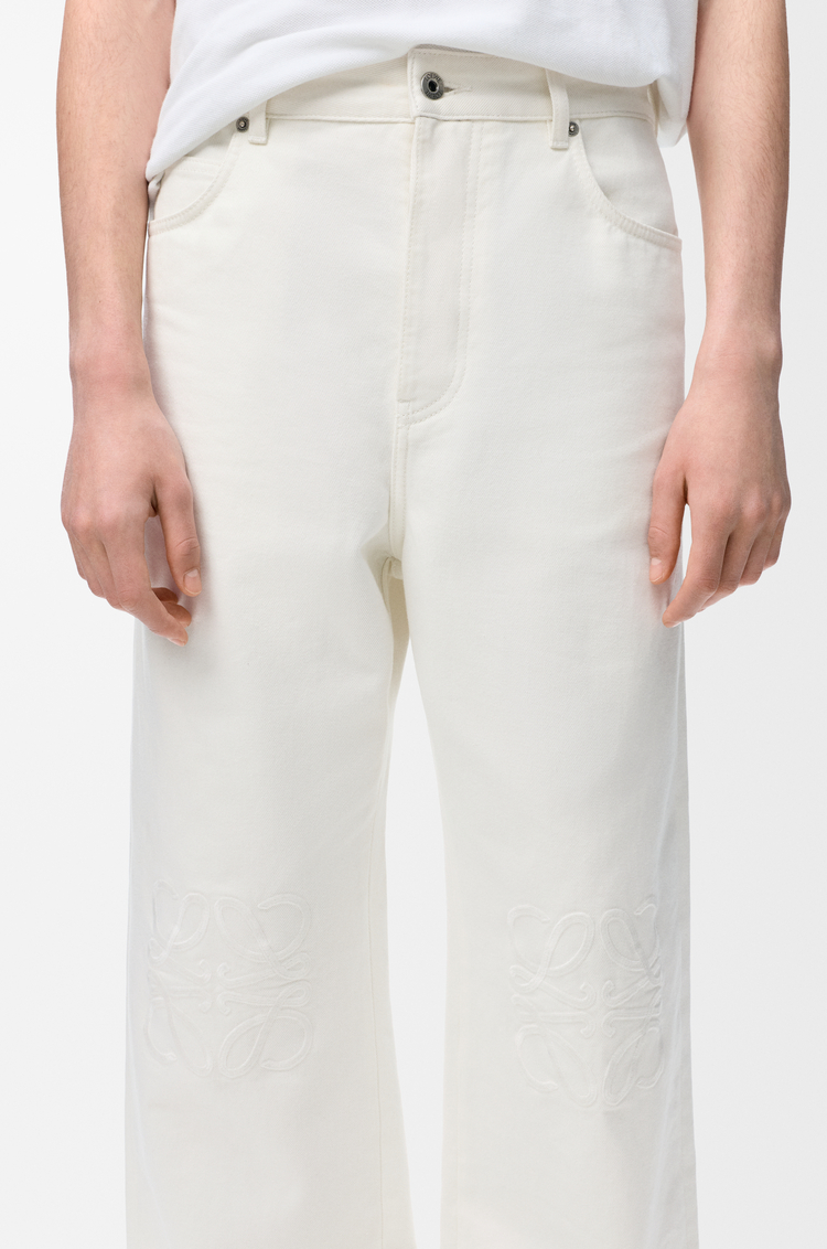 LOEWE Anagram Baggy Jeans aus Denim Weiß