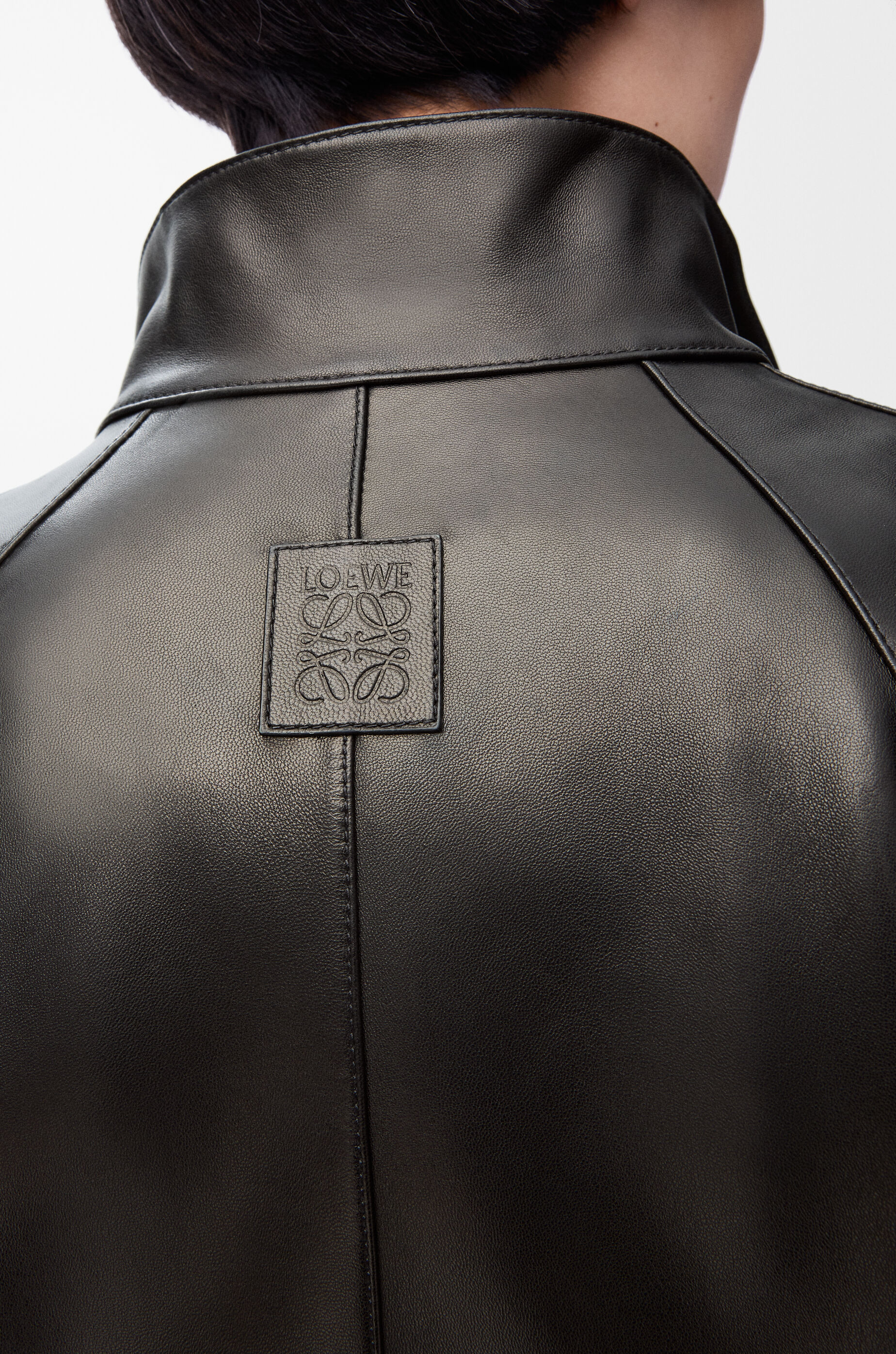 Short trench in nappa lambskin Black - LOEWE