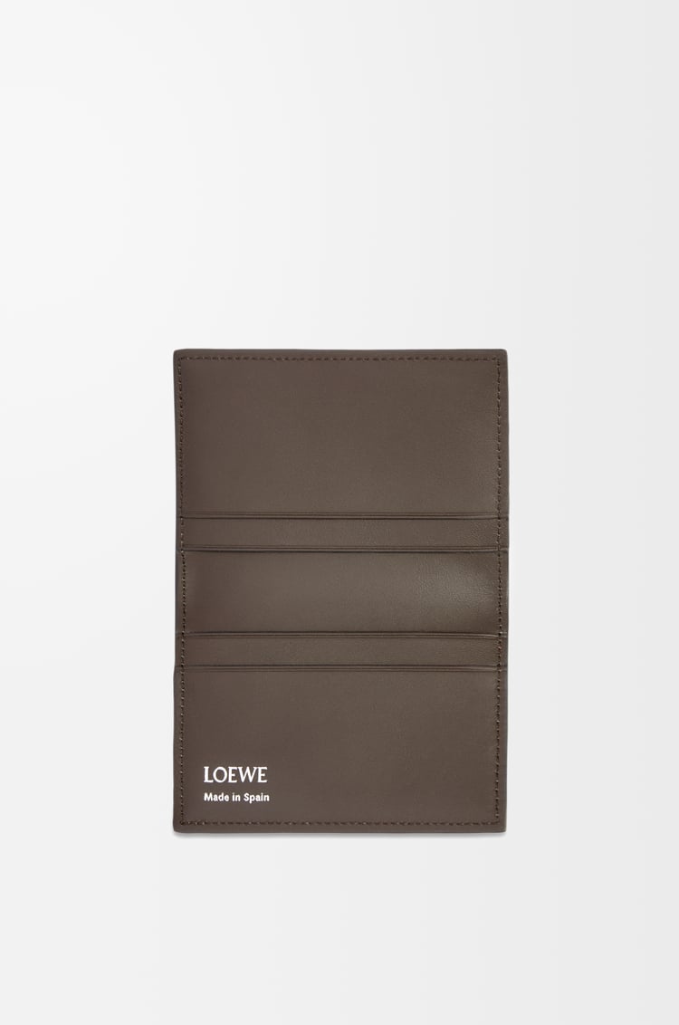 LOEWE Slim bifold cardholder in shiny nappa calfskin Pearl Grey/Dark Grey