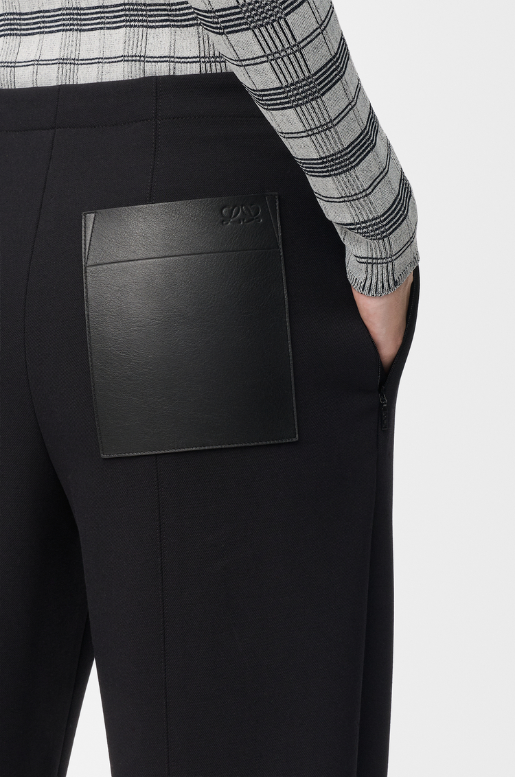 LOEWE スターラップ トラウザーズ（ストレッチウールブレンド） ブラック