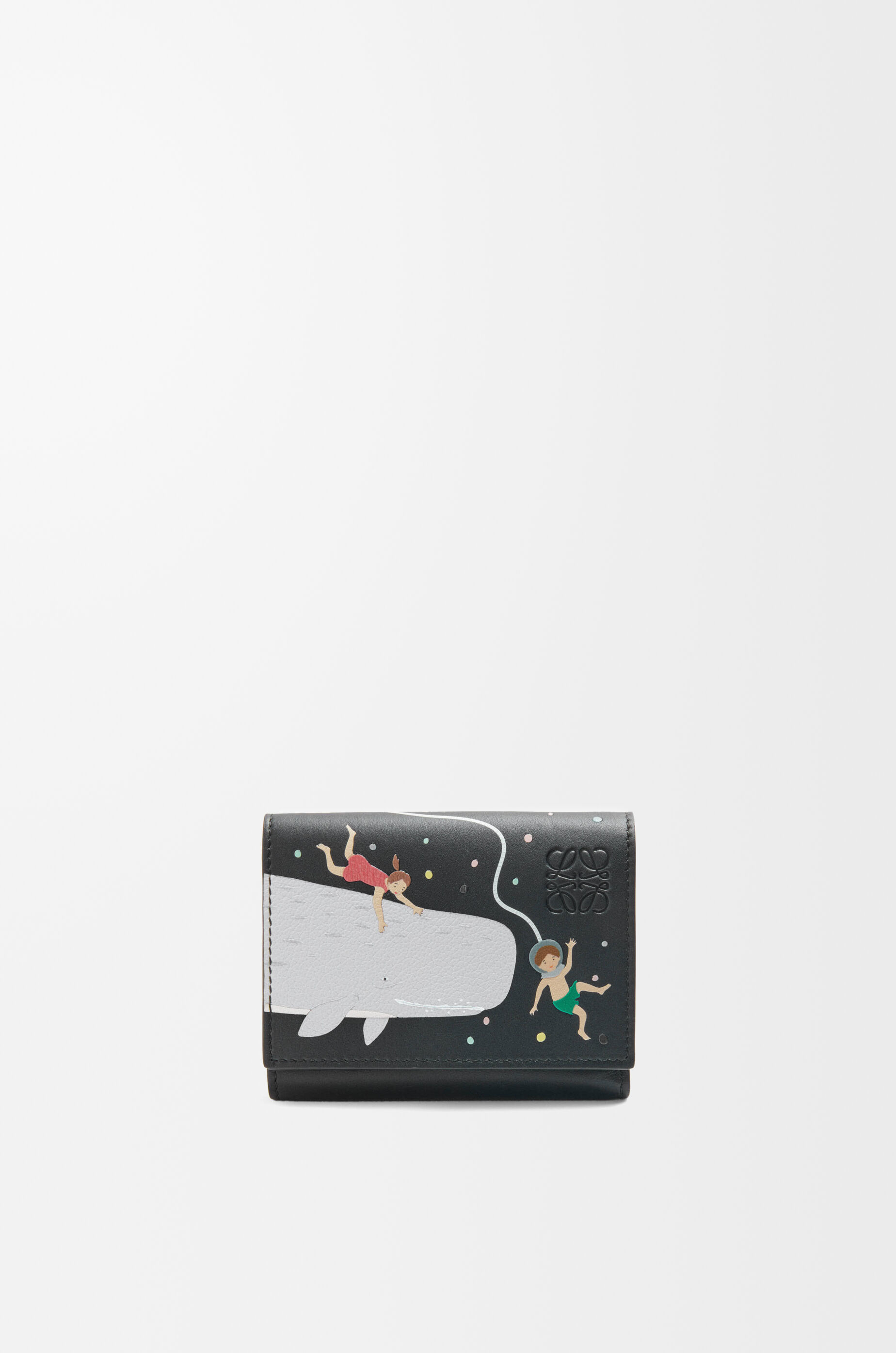 クジラ トライフォールド ウォレット（ナパカーフ） ブラック - LOEWE