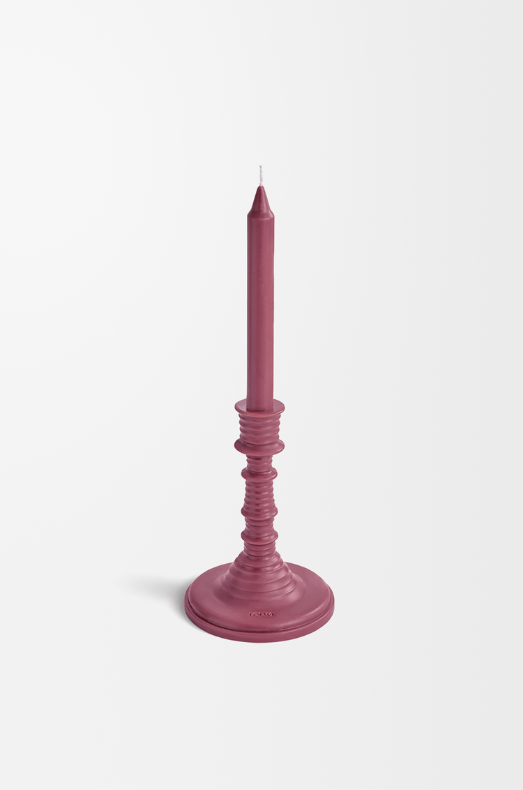 LOEWE Candelabro de cera Beetroot Magenta