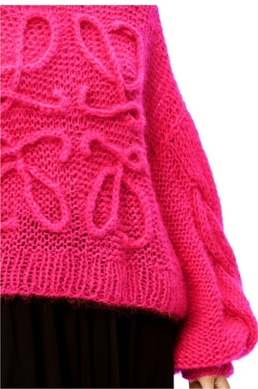 LOEWE Anagram sweater in mohair Fluo Pink plp_rd