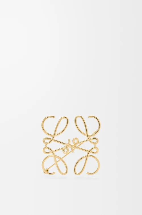 LOEWE Anagram brooch in metal Gold