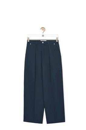 LOEWE Low crotch trousers in cotton Dark Onyx Blue