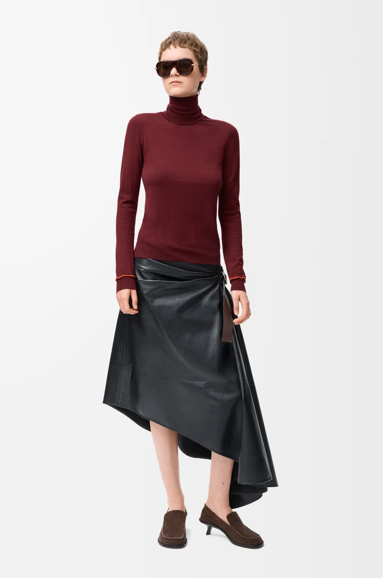 LOEWE Jersey en lana Burdeos/Naranja