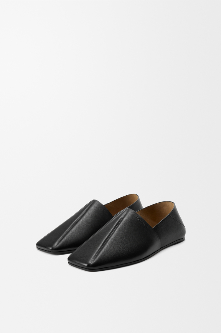 LOEWE 柔软牛皮革 Origami 凉鞋 黑色