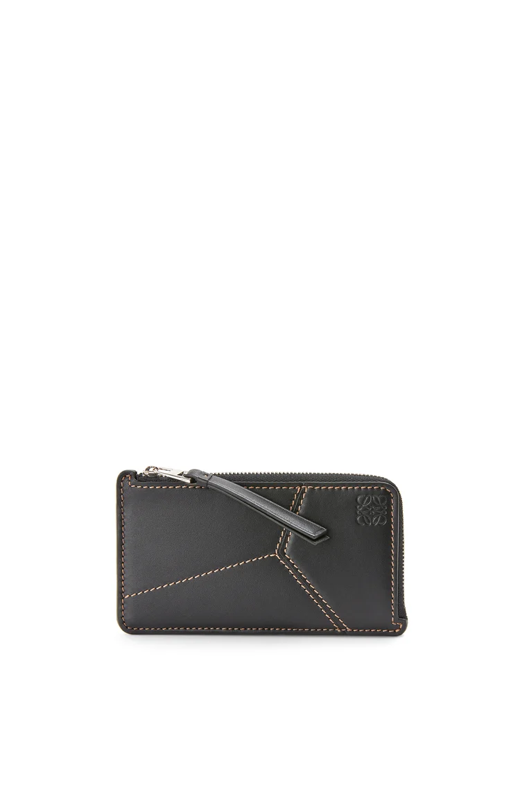 LOEWE Puzzle stitches coin cardholder in smooth calfskin Black