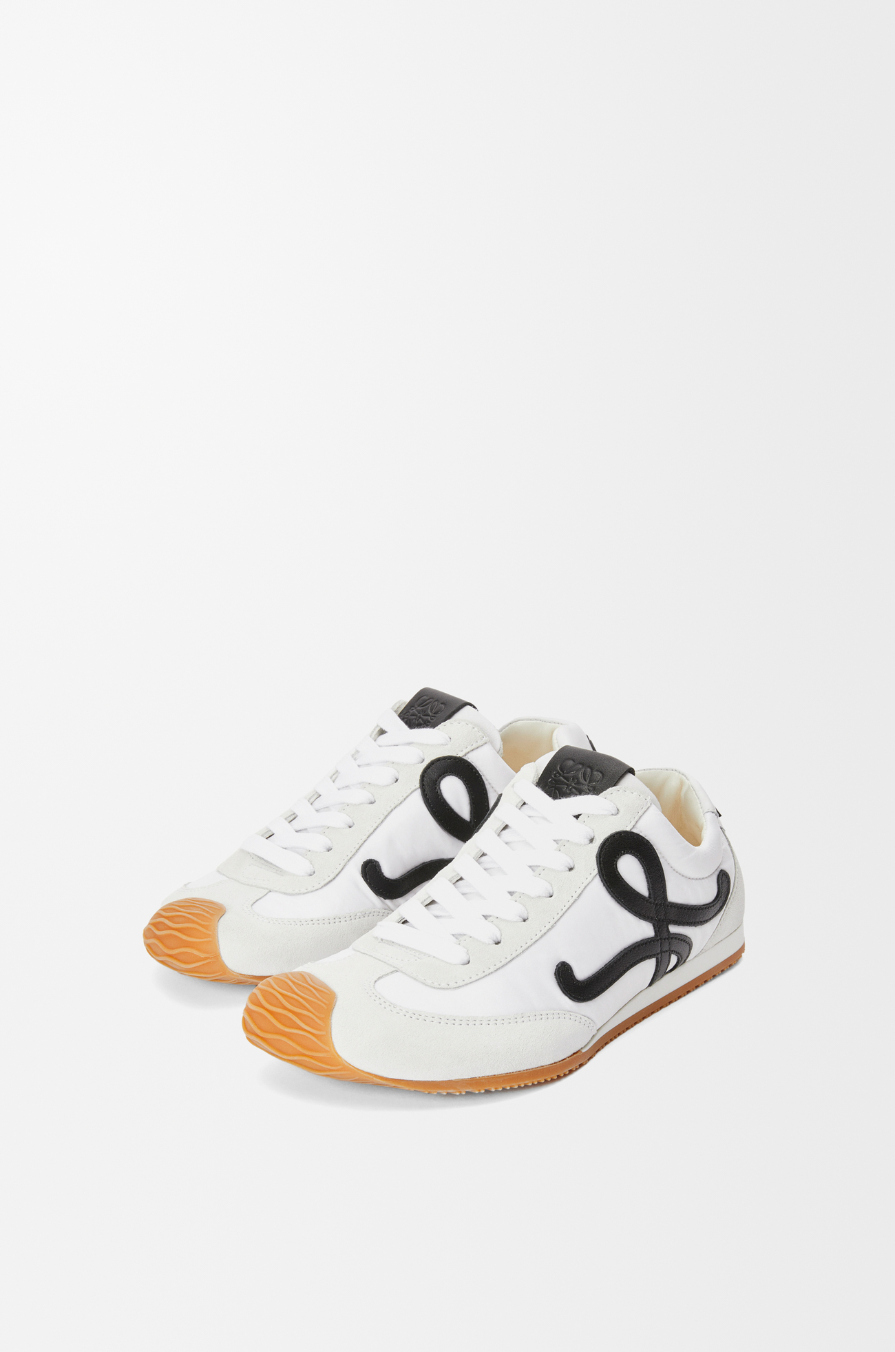 LOEWE Ballet Runner 2.0 in nylon and calfskin White/Black