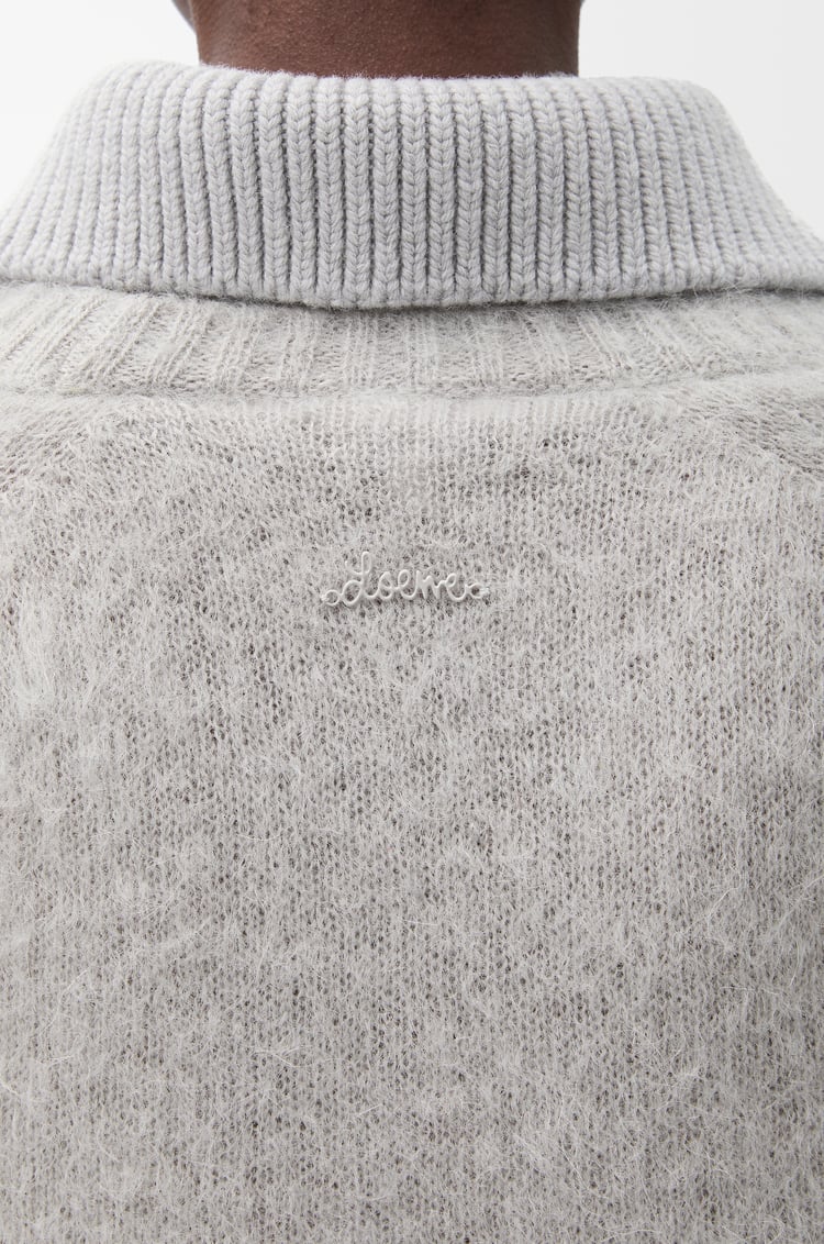 LOEWE Jersey polo en mezcla de mohair Gris