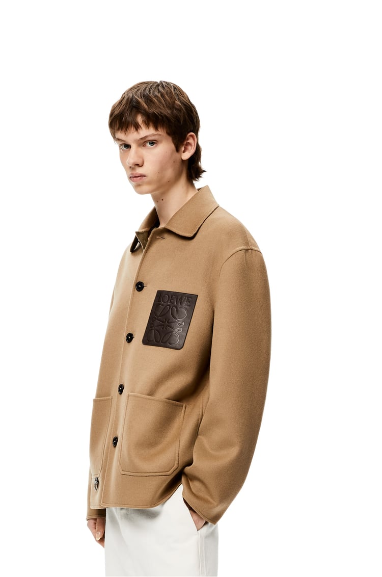 LOEWE Workwear jacket in wool and cashmere 米色/卡其綠