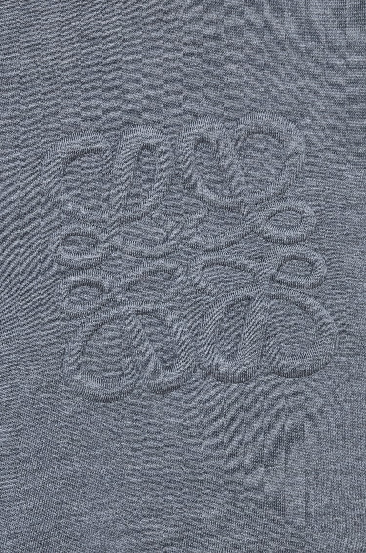 LOEWE Anagram zip-up hoodie in wool Grey Melange