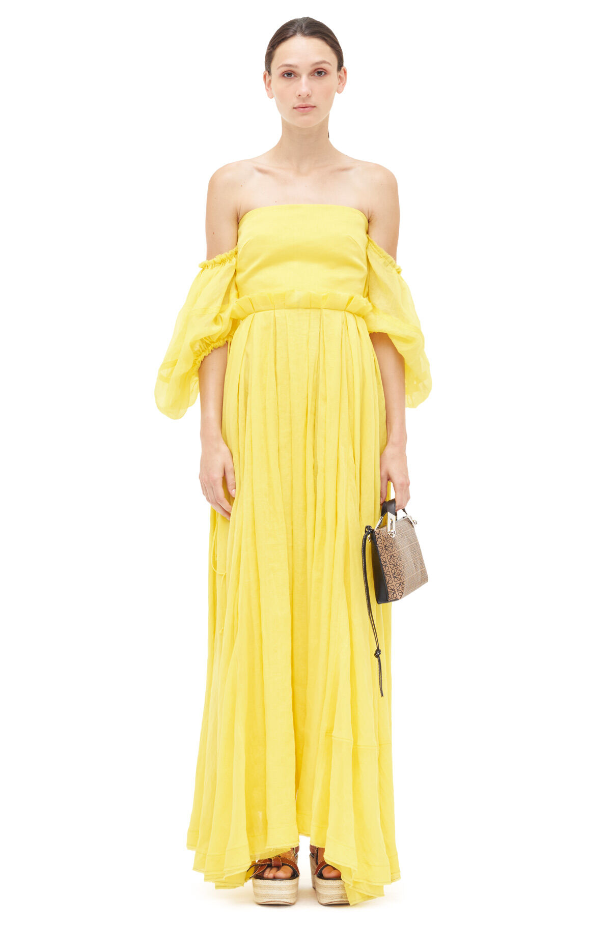 LOEWE OFF SHOULDER BALL GOWN Yellow