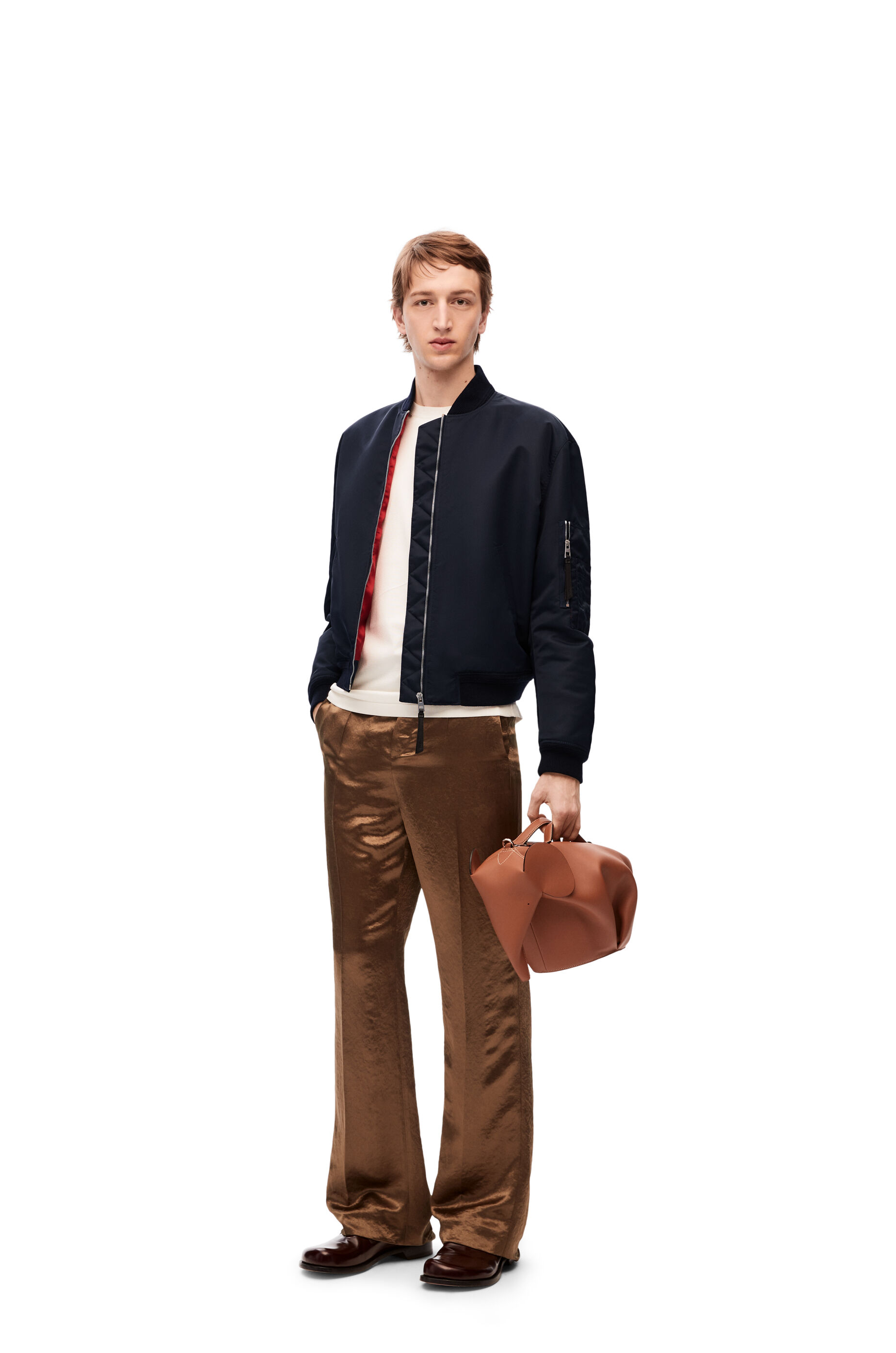 Bomber jacket in nylon Midnight Blue LOEWE
