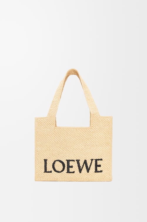 LOEWE Medium LOEWE Font tote in raffia Natural plp_rd