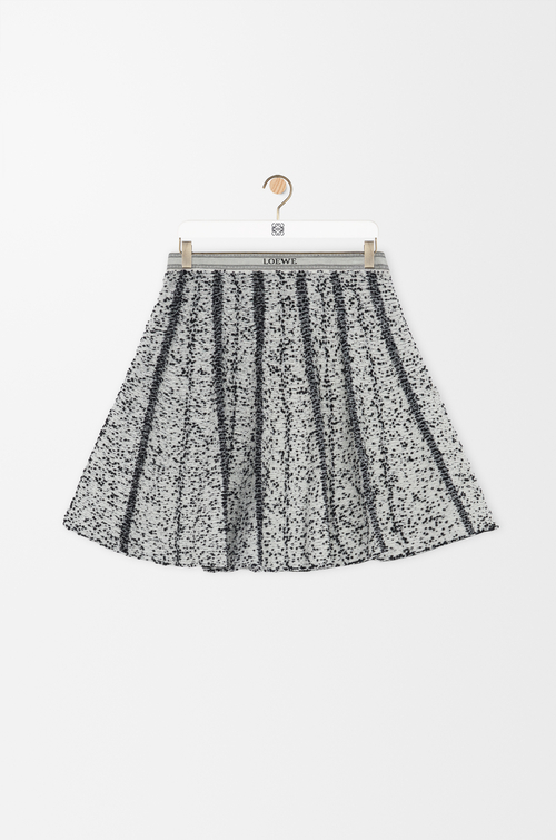 LOEWE Falda en lana Blanco/Negro