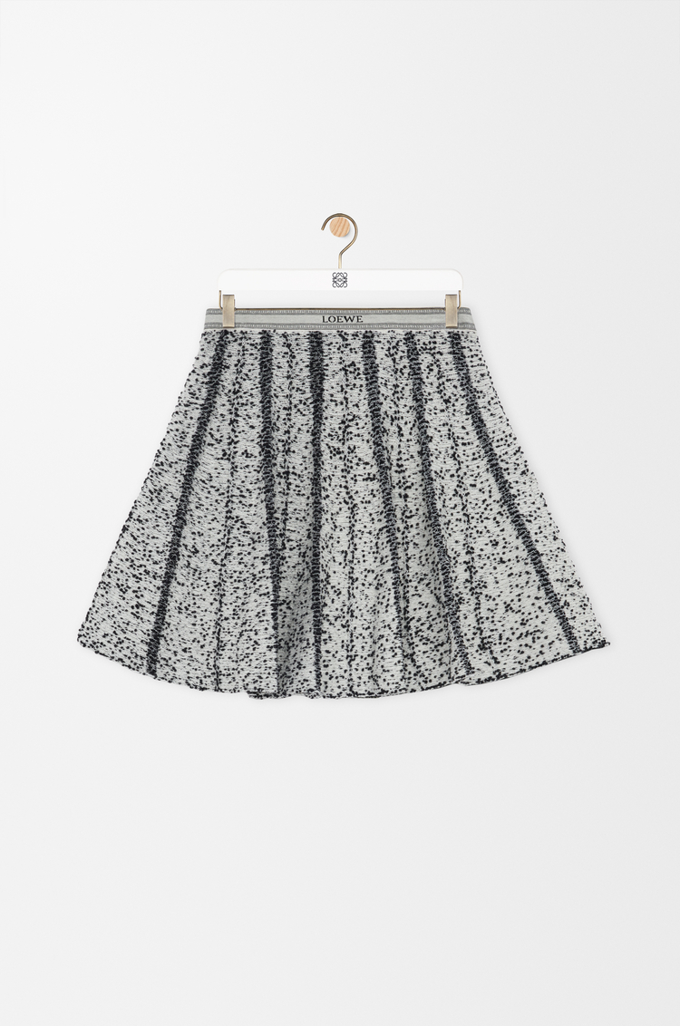 LOEWE Falda en lana Blanco/Negro