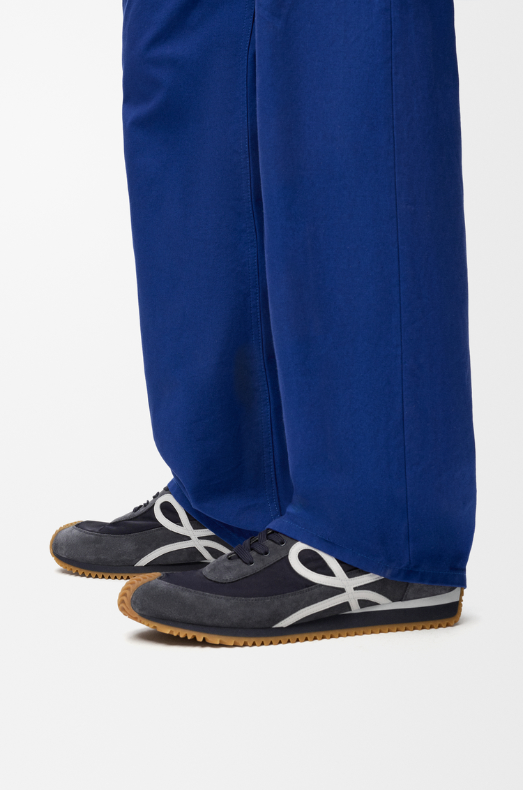 LOEWE Flow Runner 2.0 in nylon and suede Dark Navy