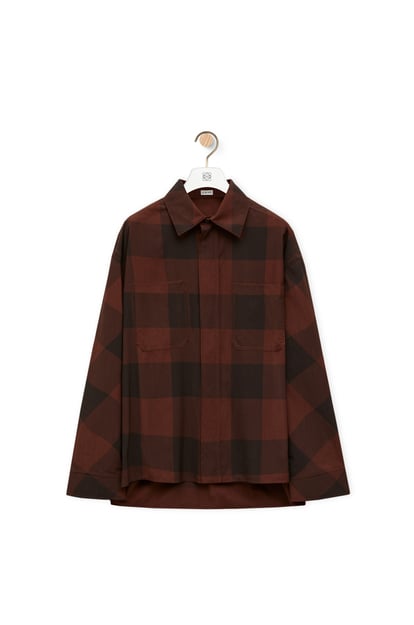 LOEWE Shirt in wool 黑色/棕色 plp_rd