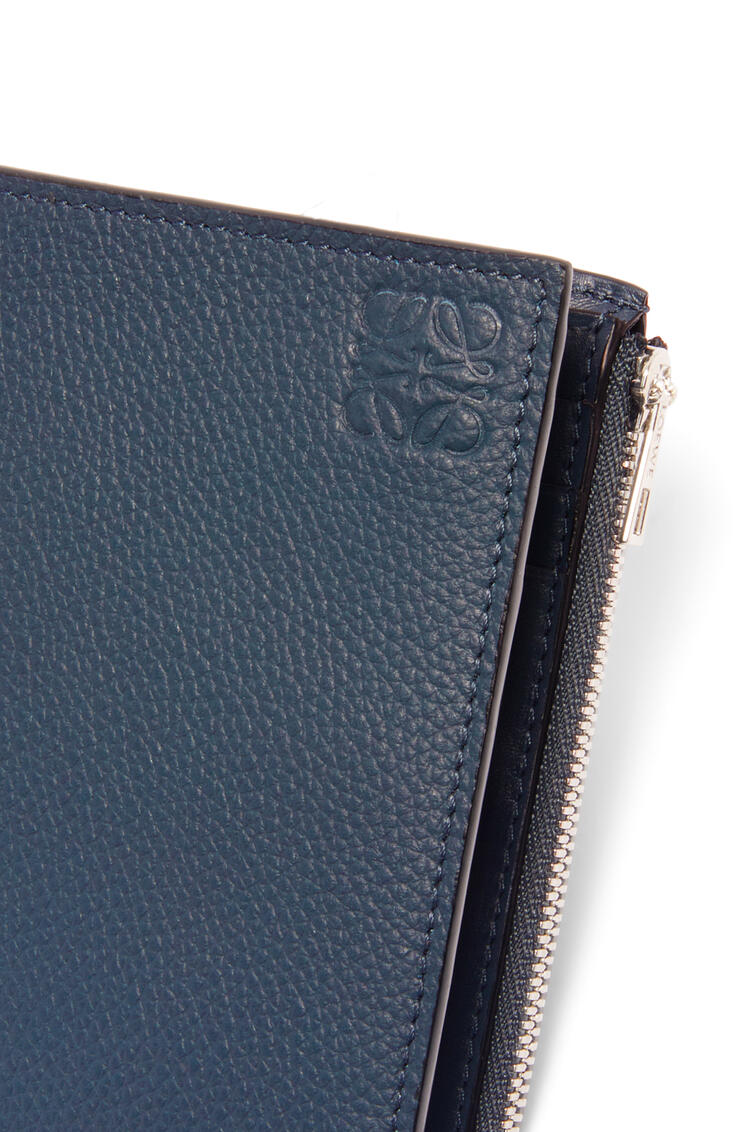 LOEWE Compact wallet in soft grained calfskin Onyx Blue