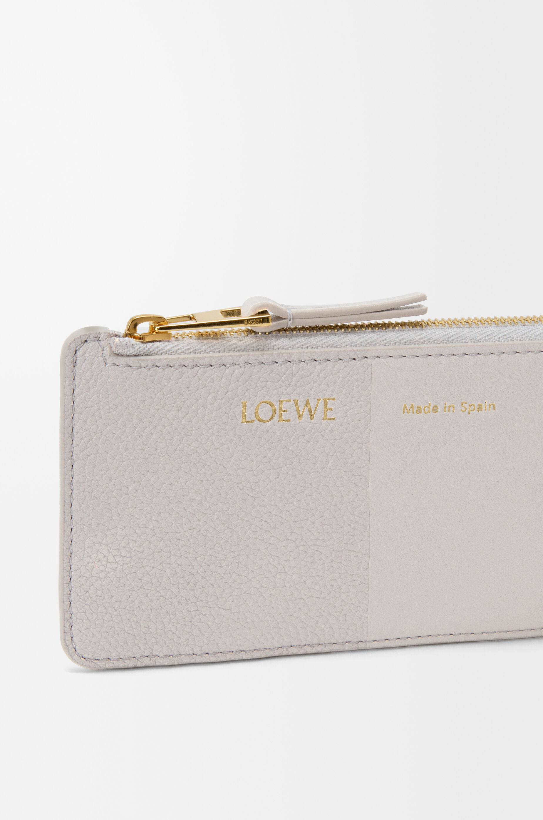 Coin cardholder in smooth and grained calfskin Grey - LOEWE