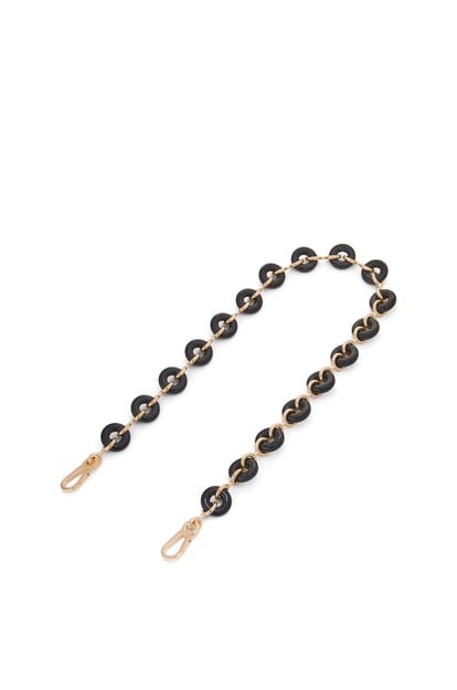 LOEWE Donut chain strap in acetate Black/Gold plp_rd