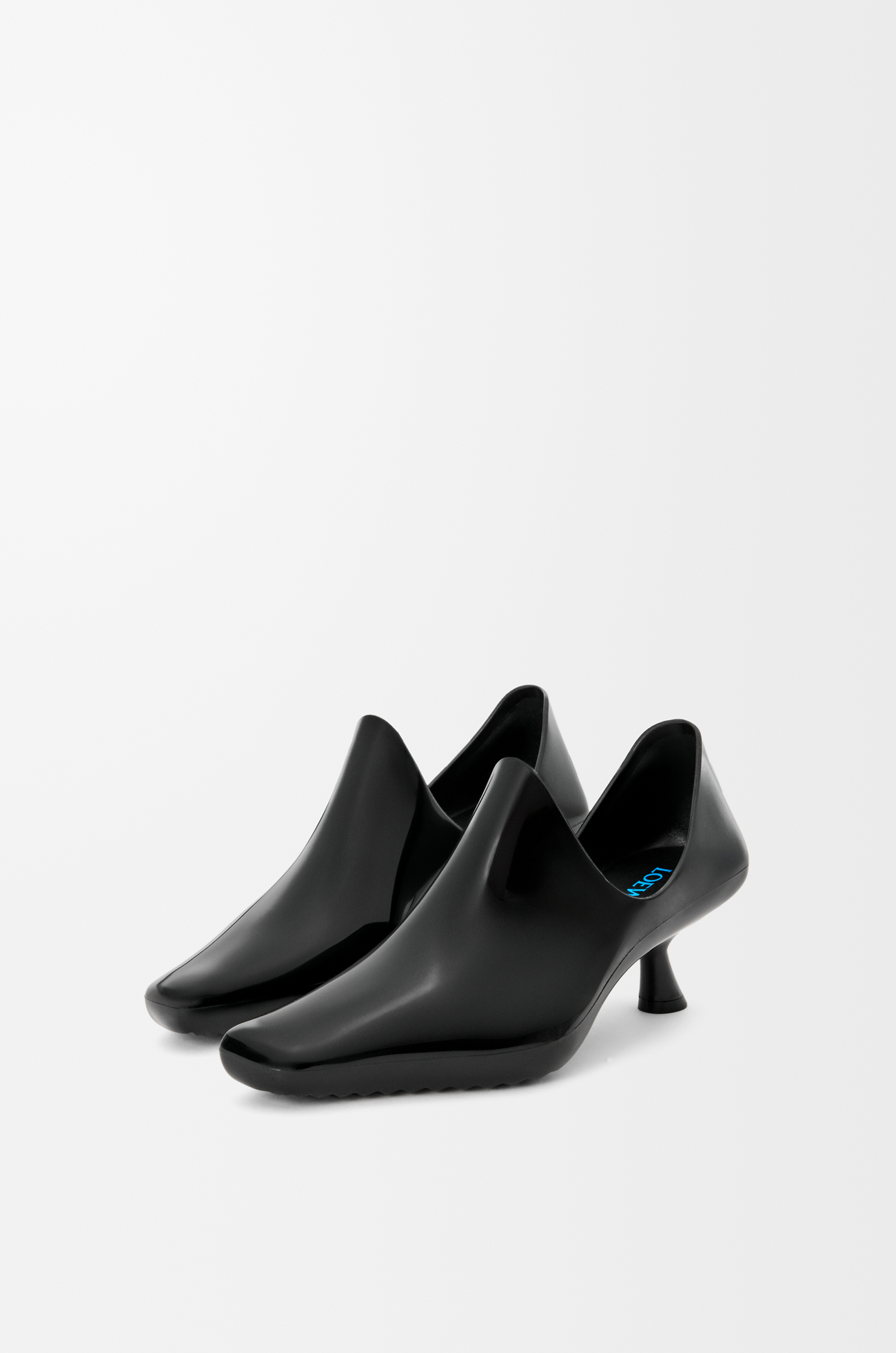 LOEWE Emily aqua bootie in PVC Black