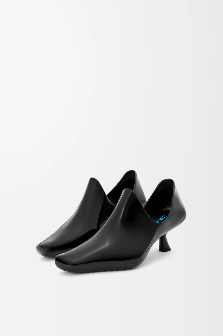 LOEWE Emily aqua bootie in PVC Black