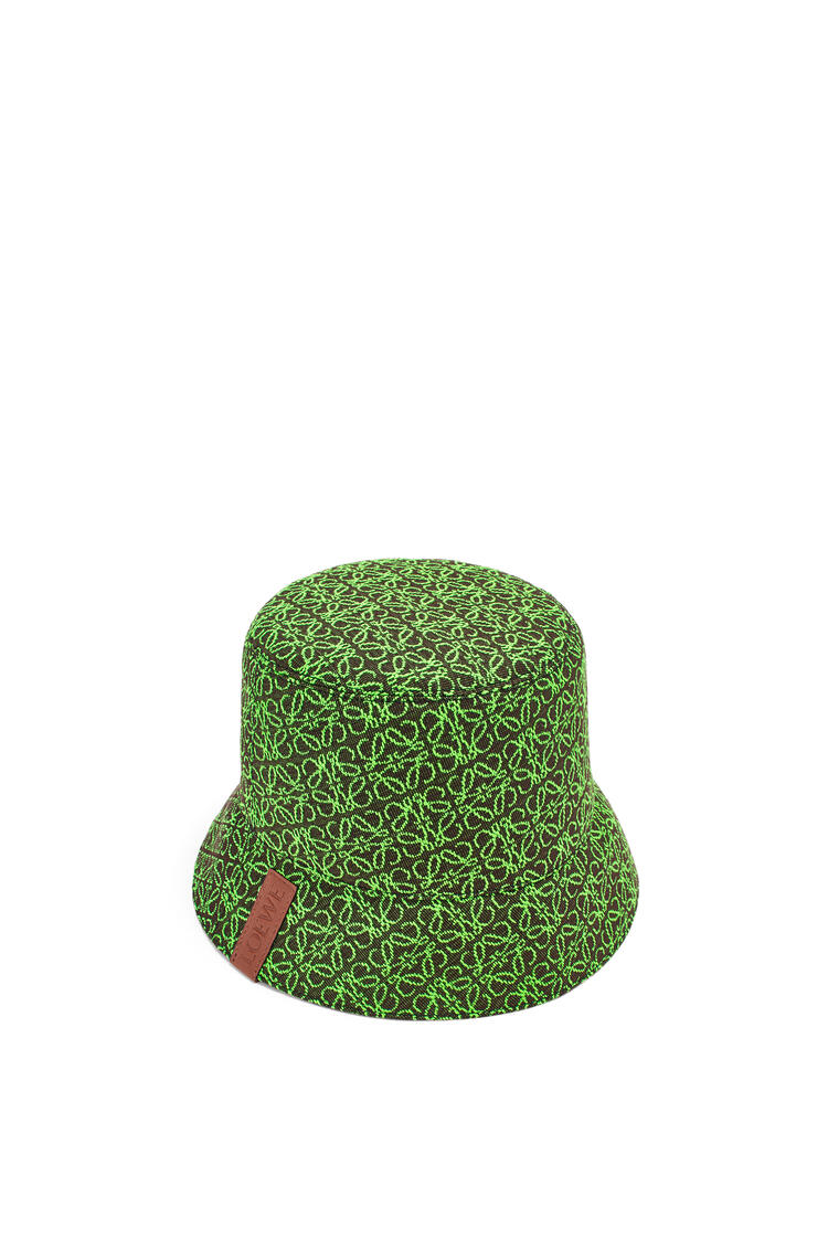 LOEWE Reversible Anagram bucket hat in jacquard and nylon Apple Green/Deep Navy pdp_rd
