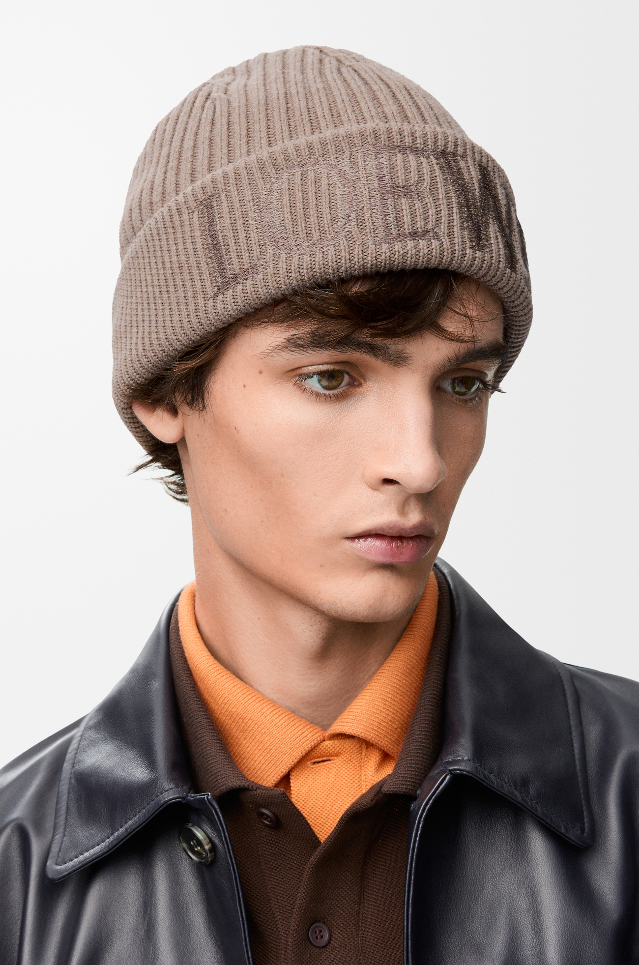 LOEWE LOEWE beanie in wool Dark Beige
