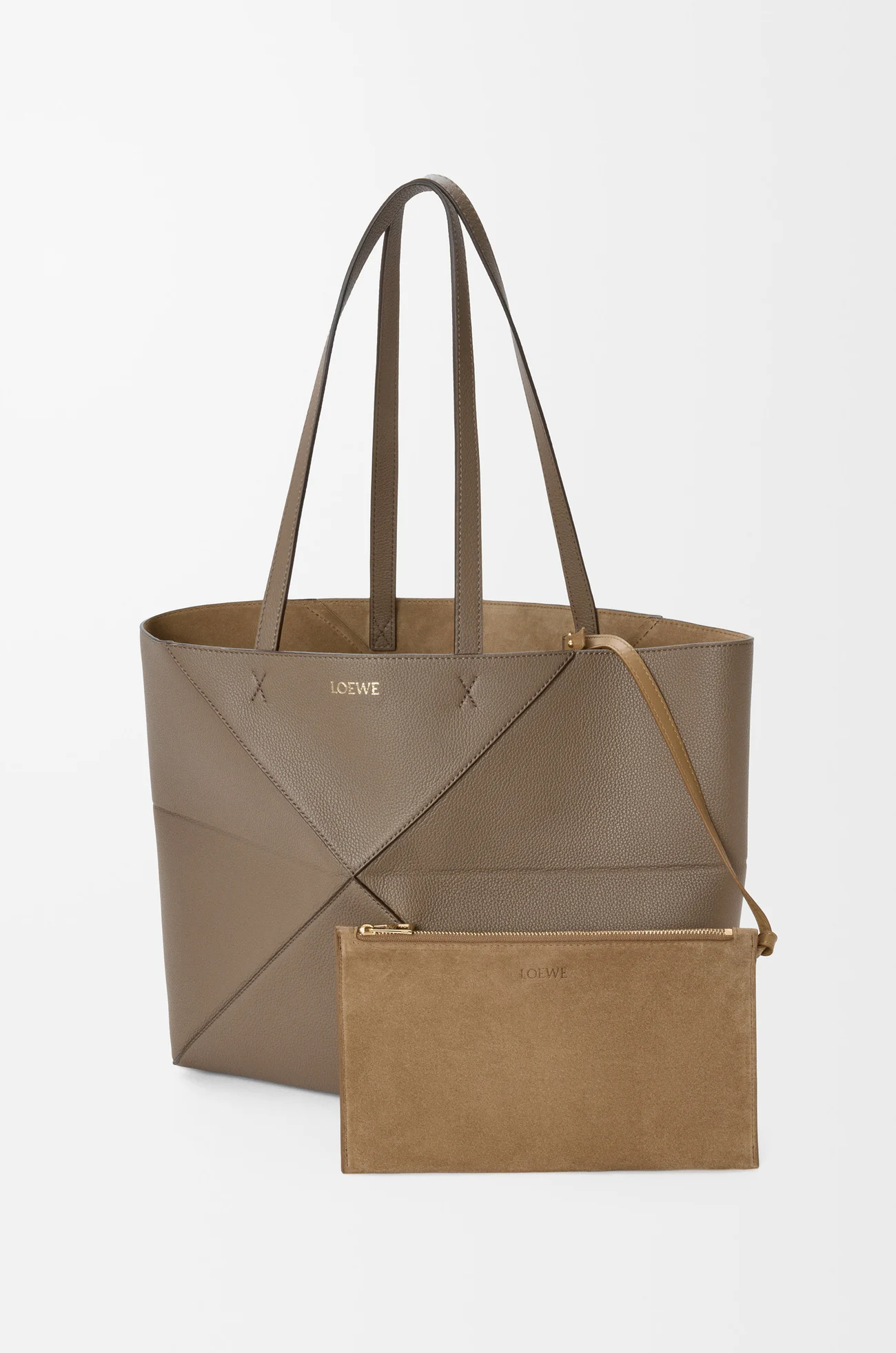 LOEWE パズルフォルド トート ホリゾンタル ミディアム（ソフトグレインカーフ） トープ