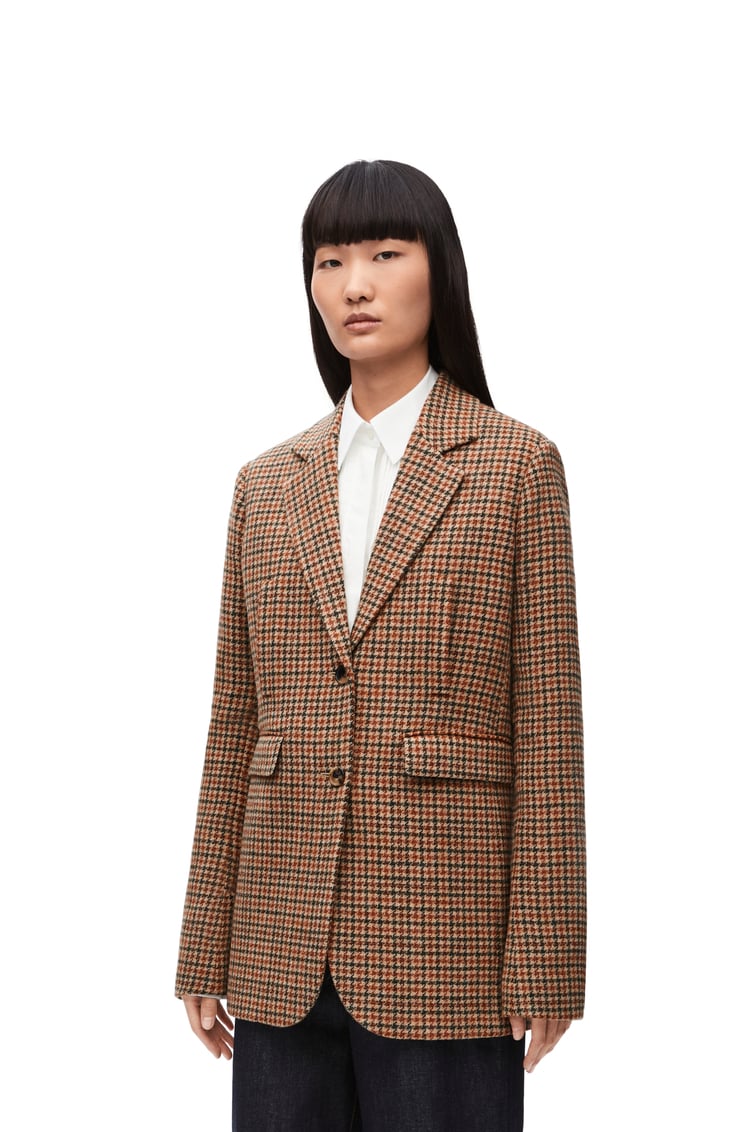 LOEWE Jacket in wool Beige/Tan/Green